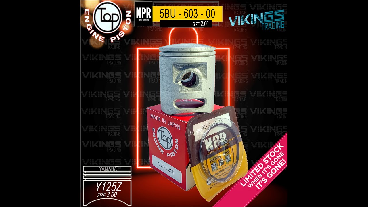 YMH Y125 Y125Z JAPAN TOP PISTON WITH NPR RING SET