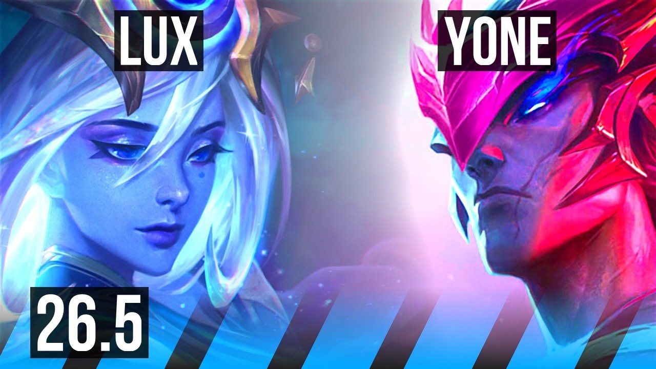 LUX vs YONE (MID) | Good KDA: 11/1/5 | EUW Diamond | 26.5