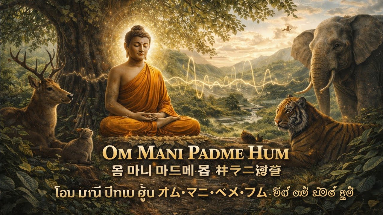 OM MANI PADME HUM 🪷  옴 마니 파드메 훔| ඔම් මණි පද්මේ හුම් | बुद्ध वंदना 🙏