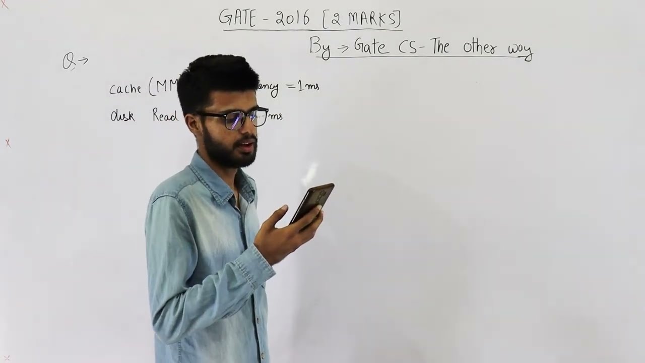 Gate 2016 pyq CAO | A file system uses an in-memory cache to cache disk blocks. The miss rate of