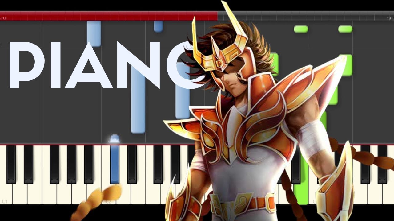 Requiem de Mime piano midi tutorial sheet partitura cover Saint Seiya