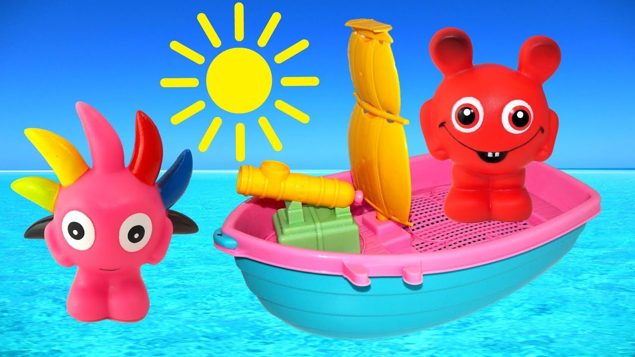 Babblarna på stranden - Lek och Lär för barn - Lär dig färger på svenska - Lek Med Oss