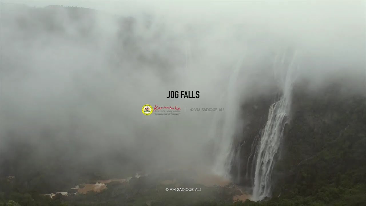 Majestic Aerial View of Jog Falls: A Breathtaking Drone Journey Over India’s Tallest Waterfall!