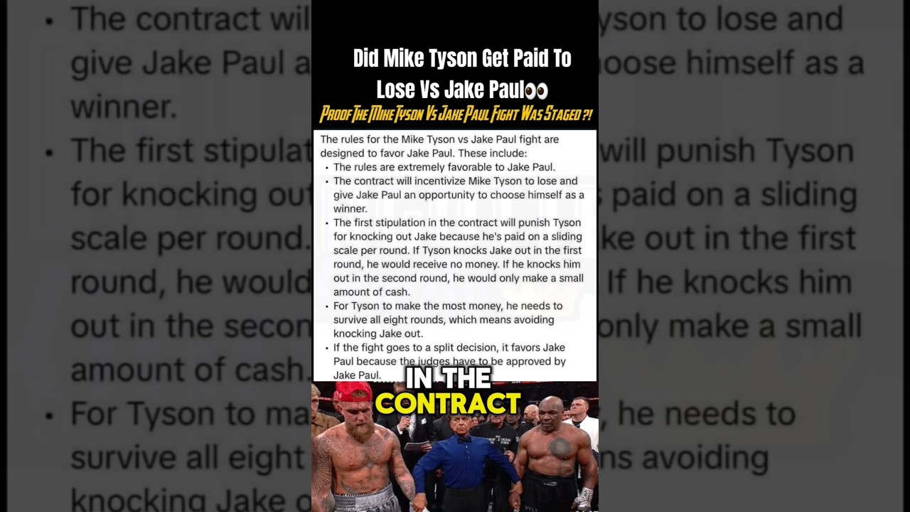 PROOF That Mike Tyson/Jake Paul Fight Was FIXED?!?