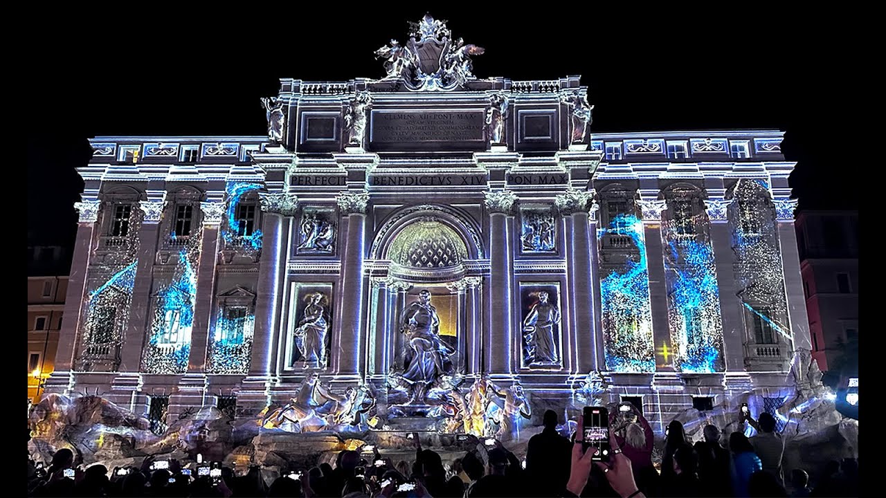 Fontana di Trevi - Projection Mapping - Internazioni BNL d'Italia, Roma