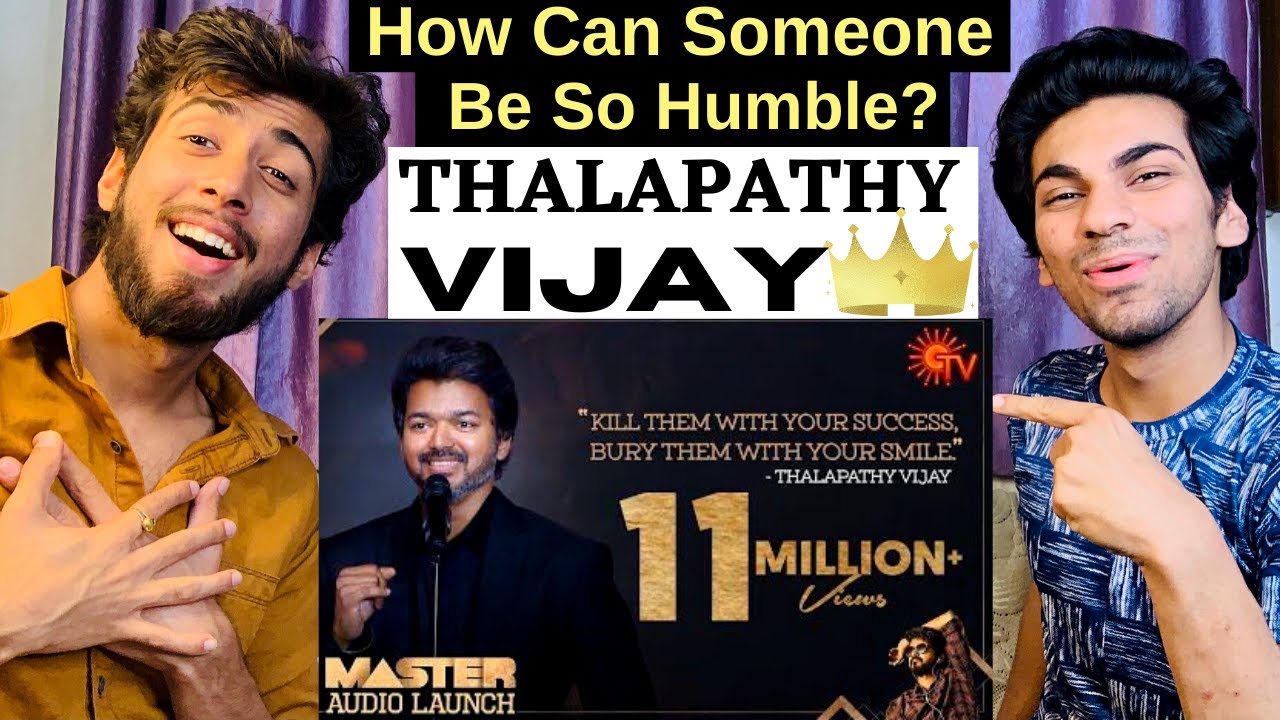 THALAPATHY VIJAY SPEECH REACTION | Master Audio Launch | BOYZIFY REACTIONS