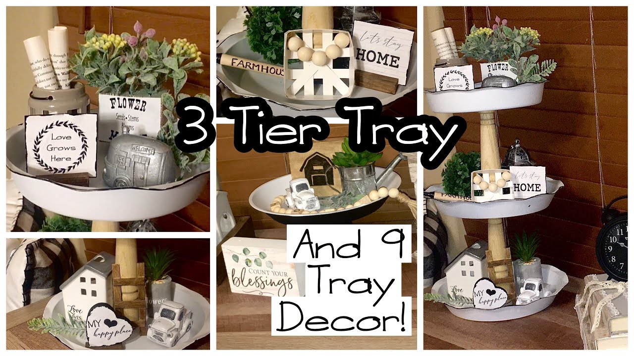 3 Tiered Tray DIY Plus 9 Farmhouse Tray Decor DIYs