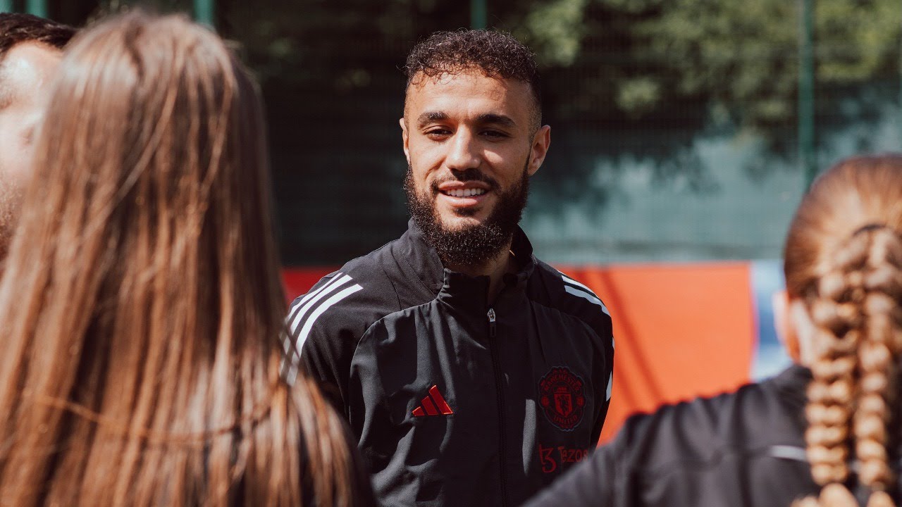 United players lead football skills session