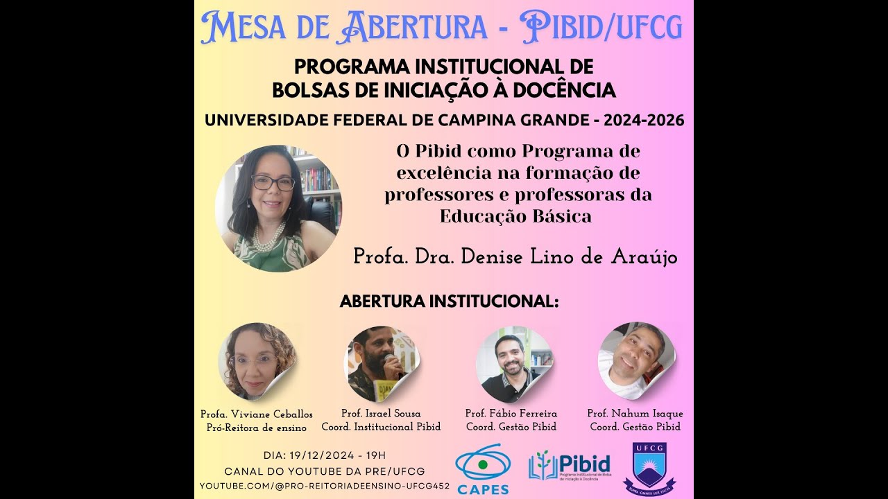 Mesa de Abertura PIBID/UFCG