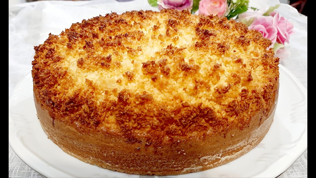 Кокосовый пирог, кокосовая крошка, просто, легко и вкусно!