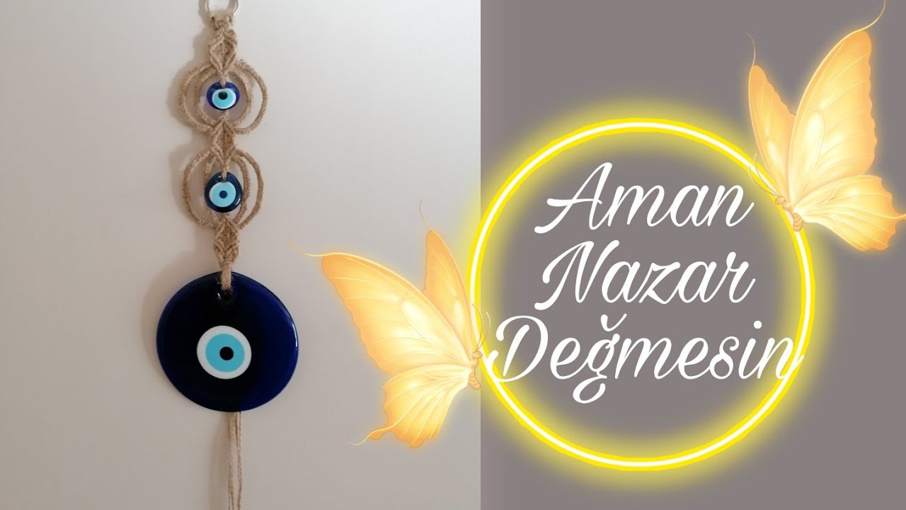 AMAN NAZAR DEĞMESİN ✨Makromeden duvar süsü yapımı
