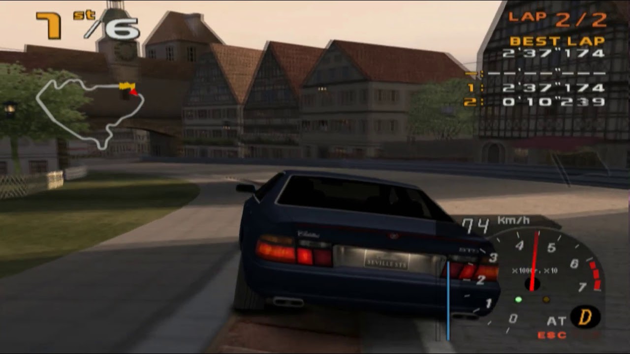 Enthusia Professional Racing | Cadillac Seville STS '02 HD PS2 Gameplay
