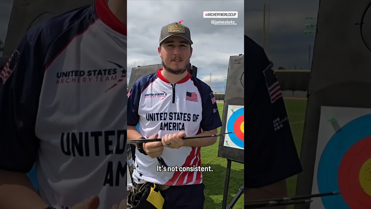 JAMES LUTZ At archery world cup stage 1 2025  #worldarchery #usaarchery #archeryglobal #shortsfeed
