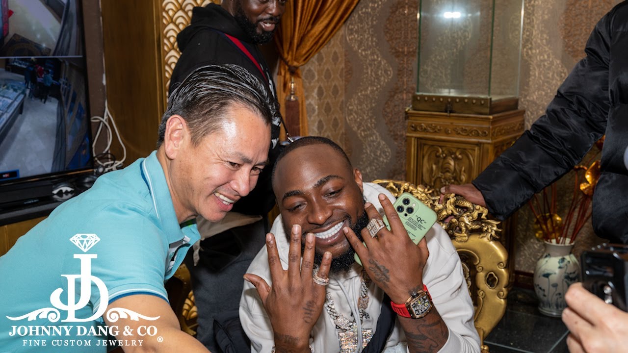 Davido Gets Championship Rings For His Team At Johnny Dang & Co!