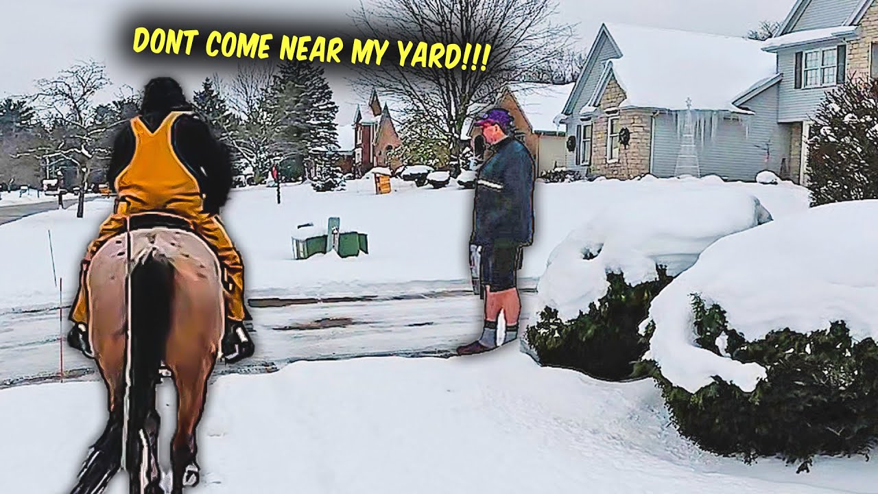 We Rode a Horse Through A RICH Neighborhood. (They hated it)