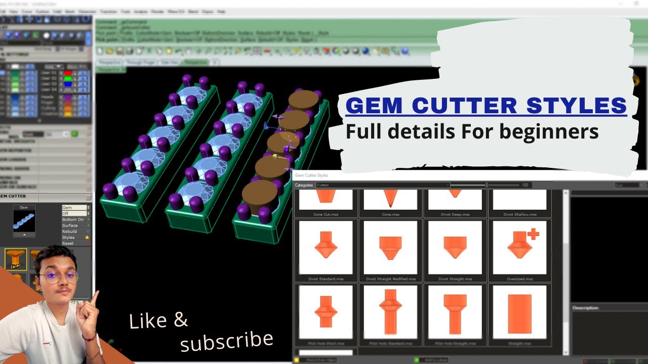 M9 gem cutter styles | जेम कटर स्टाइल्स के बारे में पूरा विवरण | full details for beginners #cutter