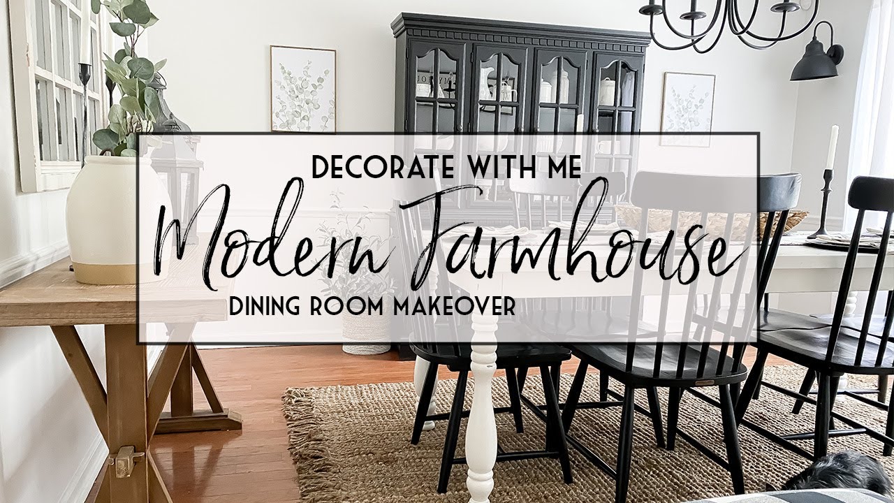 ПРЕОБРАЖЕНИЕ СОВРЕМЕННОЙ СТОЛОВОЙ В ФЕРМЕРСКОМ ДОМЕ | ​​DECORATE WITH ME 2021