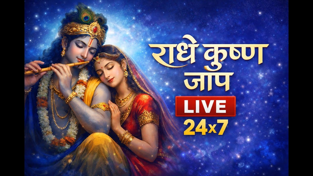 राधा कृष्ण नाम जप LIVE | गहरी शांति के लिए
