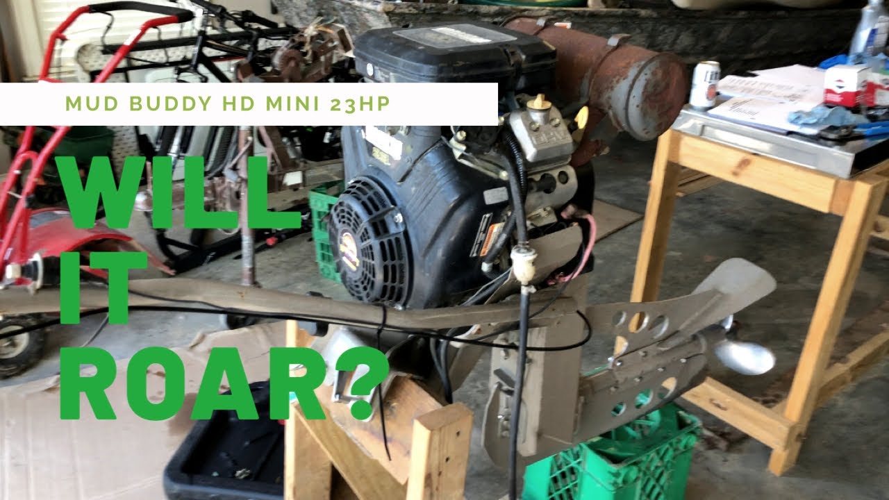 2006 Mud Buddy Surface Drive HD Mini Repair - Starter, Throttle, Belt Tension, Backwater Muffler