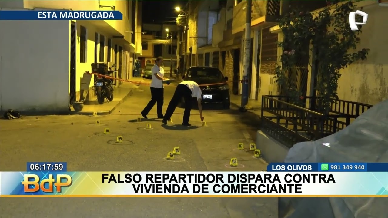 Falso repartidor dispara contra una vivienda en Los Olivos