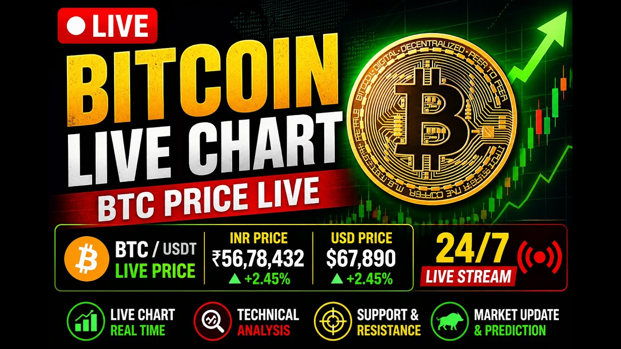 🔴 LIVE: BTCUSDT Live Chart Analysis | Bitcoin Live Trading | BTC Price Live #live #bitcoin #trading