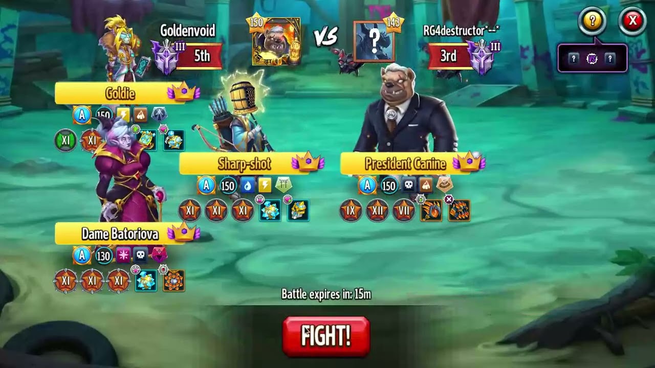 Legendary 3 pvp using Dame, Hounen, and Watson | Monster legends