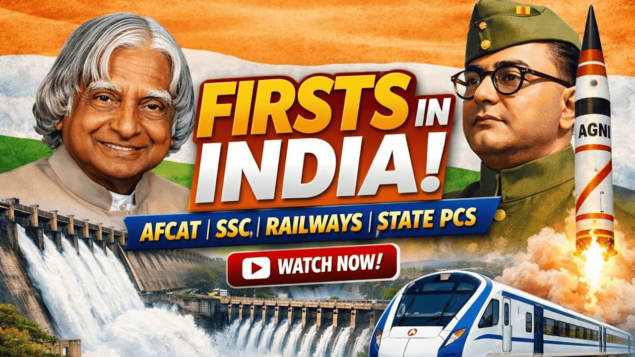 Firsts in India for AFCAT ✈️ | Most Repeated Static GK | One Shot