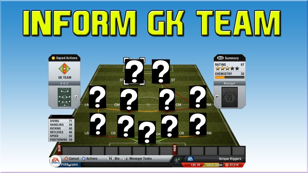 Fifa 13 - 1 Million Coin IF Goalkeeper Team FT. blackiegonth