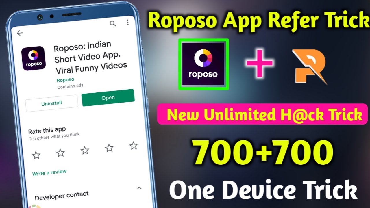 Roposo unlimited tricks 2021| Roposo coin Trick | Refer Trick 2021