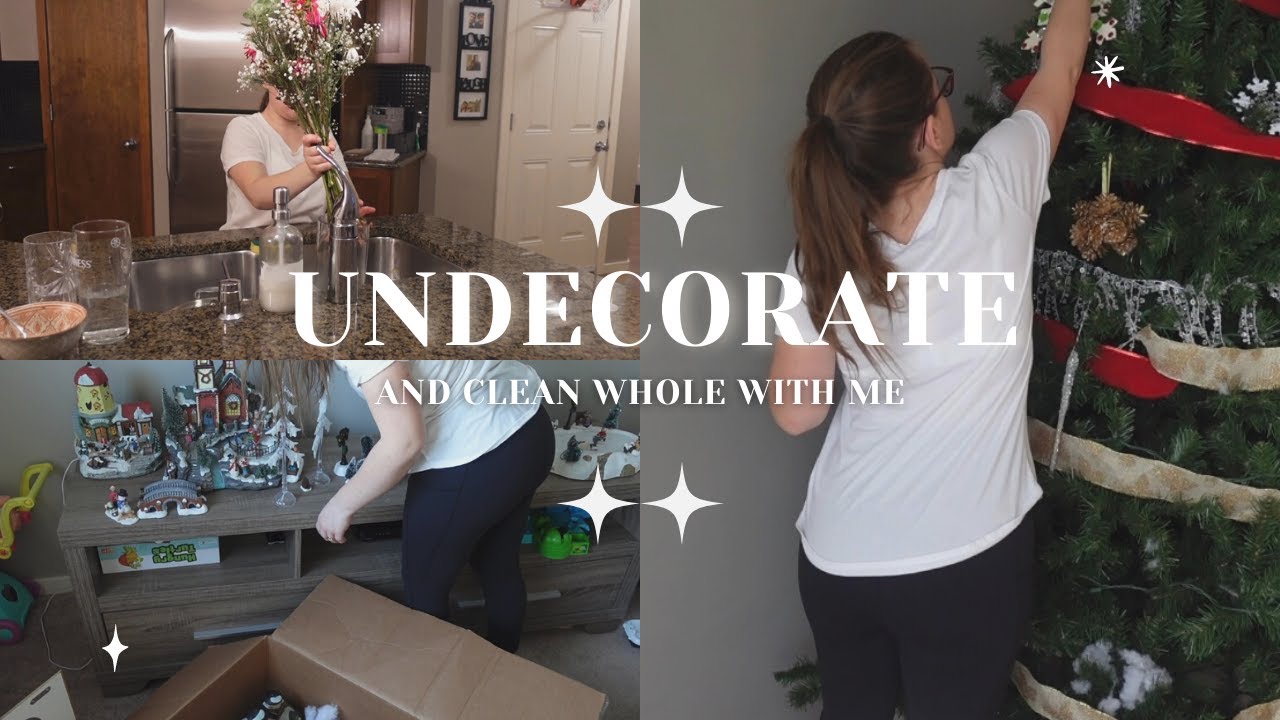 UNDECORATED AND CLEAN WITH ME 2023 / WHOLE HOUSE CLEANING MOTIVATION / GET IT ALL DONE / MOM OF 2