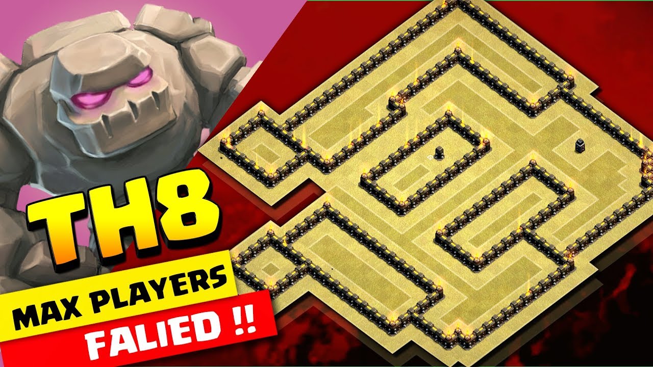 TH8 WAR BASE 2018 | Max Players Failed! { Anti 3 STAR } | Clashofclans