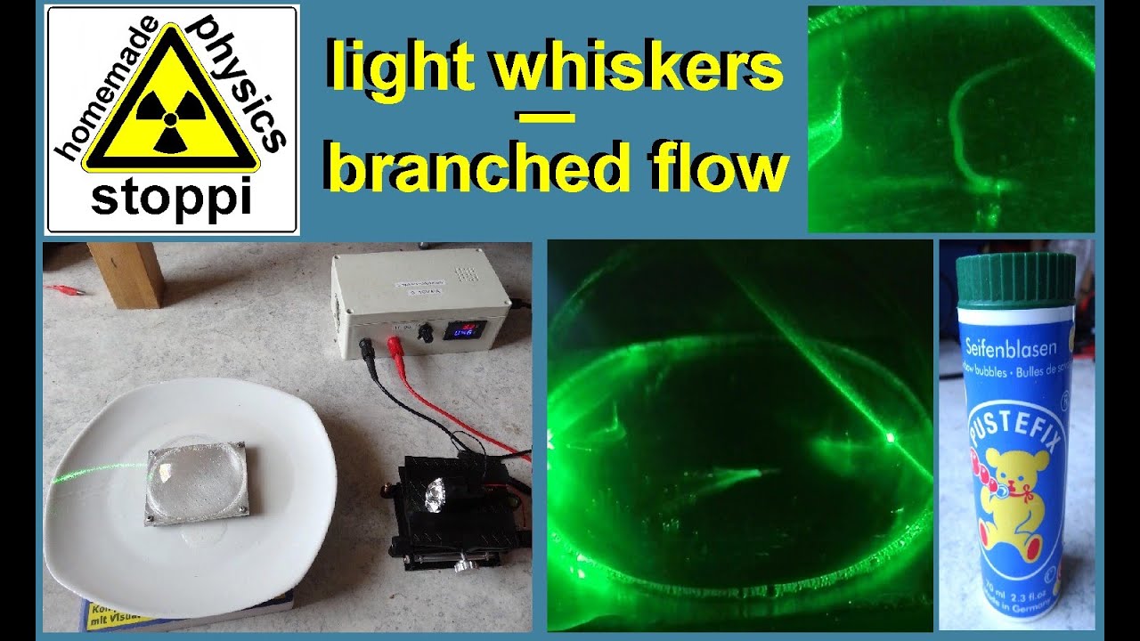 strange light behavior - light whiskers or branched flow