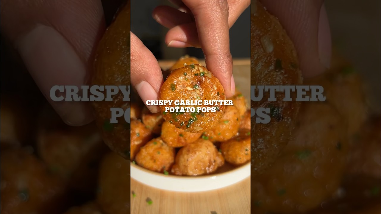 GARLIC BUTTER POTATO POPS #recipe #recipes #food #potato #potatoes #garlic #butter #snack #snacks