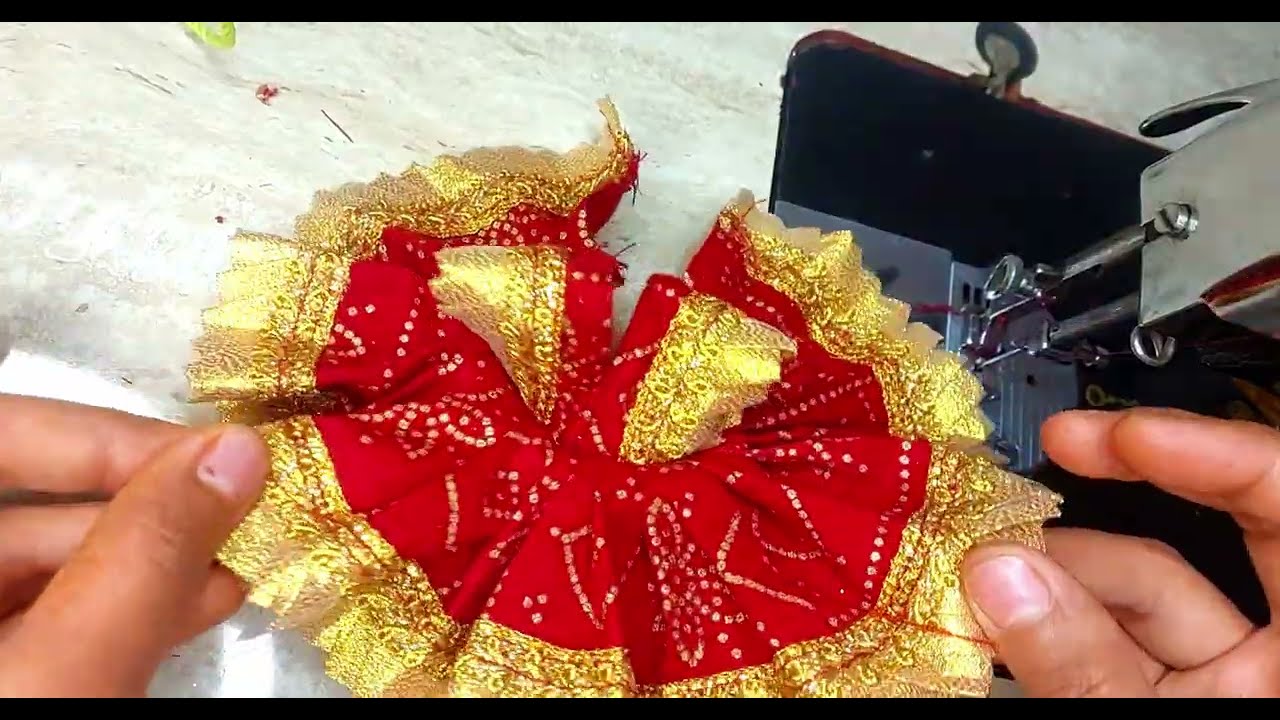 बिल्कुल आसान तरीके से नई 🥰डिजाइन का लड्डू गोपाल का पोंचू बनाएं | Heavy Dresses for laddu gopal ji