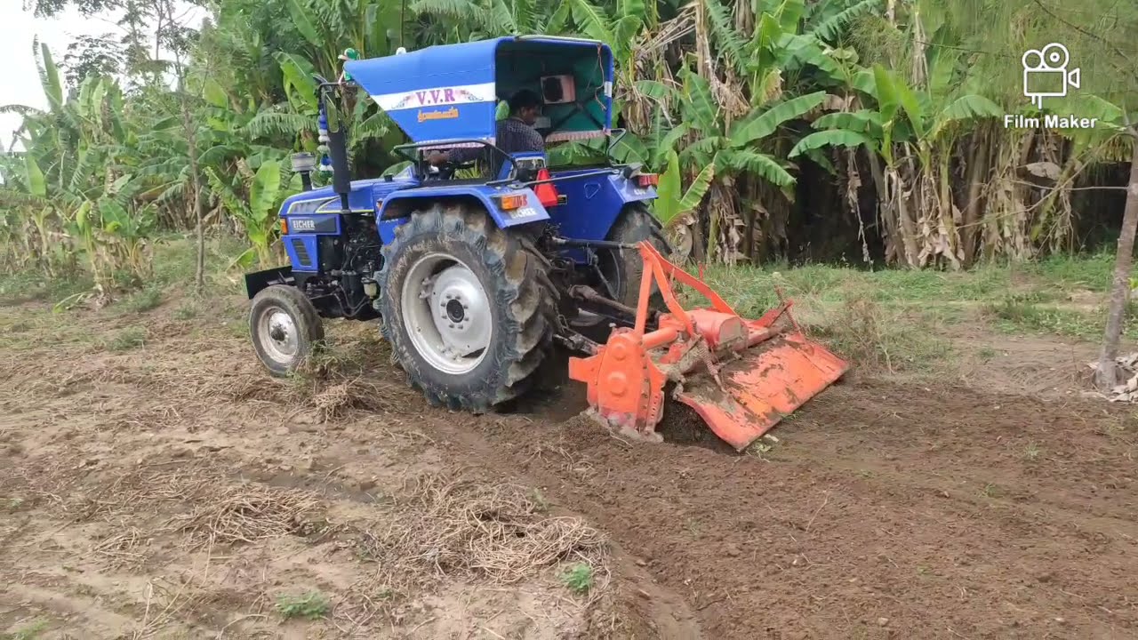 Eicher 480 5 star  modal tractor performance by Rotavator video
