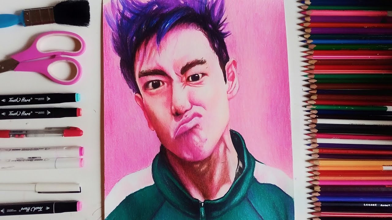 Drawing Thanos player( 230)from squid game 2