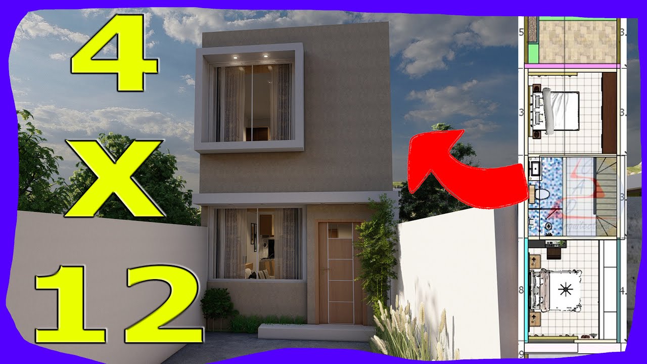 Casa de 4x12 DOS Plantas con 2 RECAMARAS