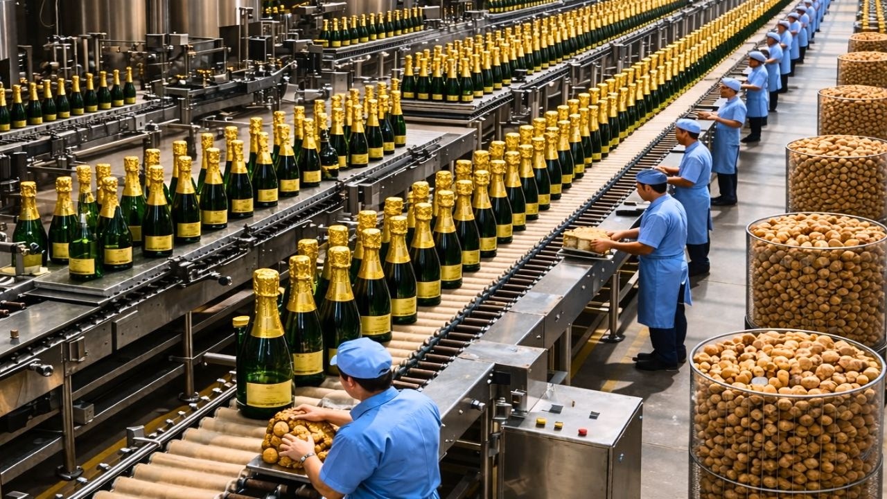 C&oacute;mo se FABRICAN MILLONES de BOTELLAS de CHAMP&Aacute;N 🍾  Mega F&aacute;bricas