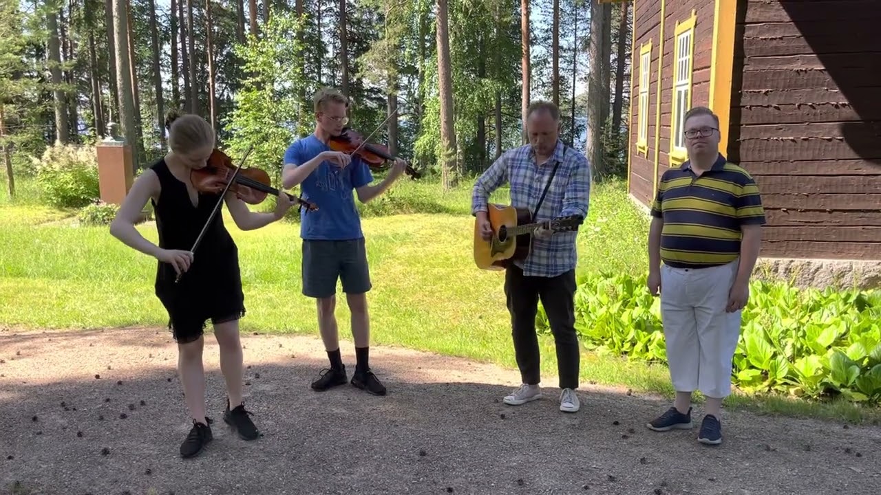 Playing hymn tune KUORTANE in Kuortane, Finland