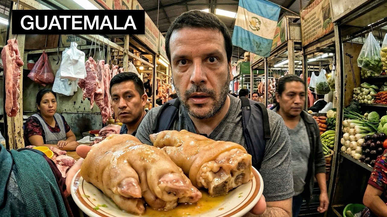 COMENDO no MAIOR MERCADO da Guatemala!! 🇬🇹 (turistas n&atilde;o v&atilde;o)