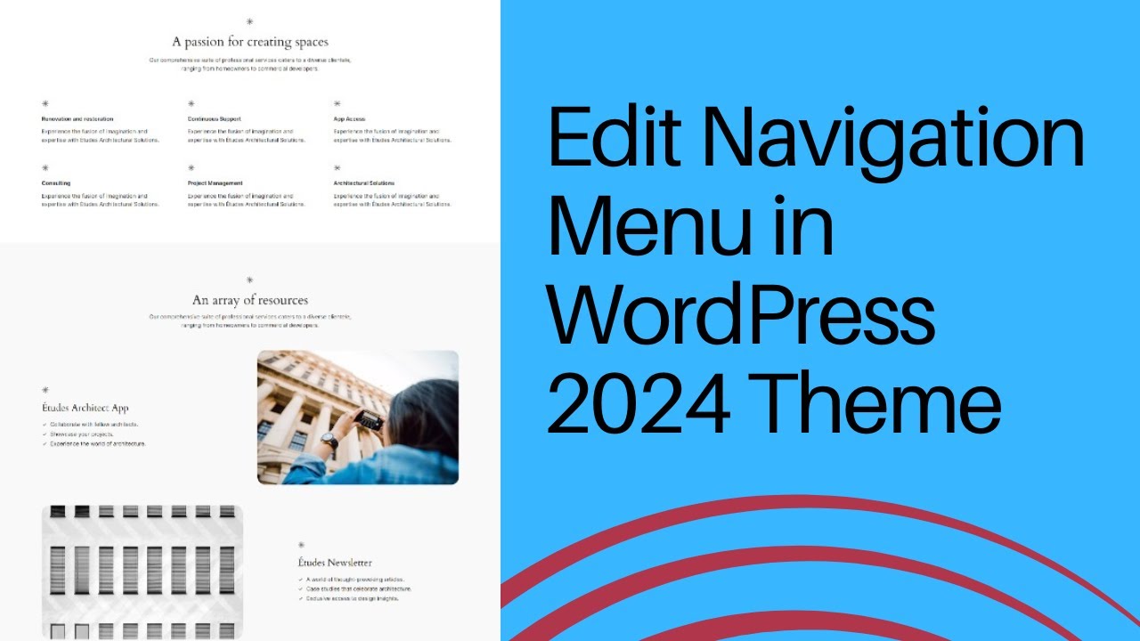 Как редактировать навигационное меню в теме WordPress 2024 (Twenty Twenty-Four)