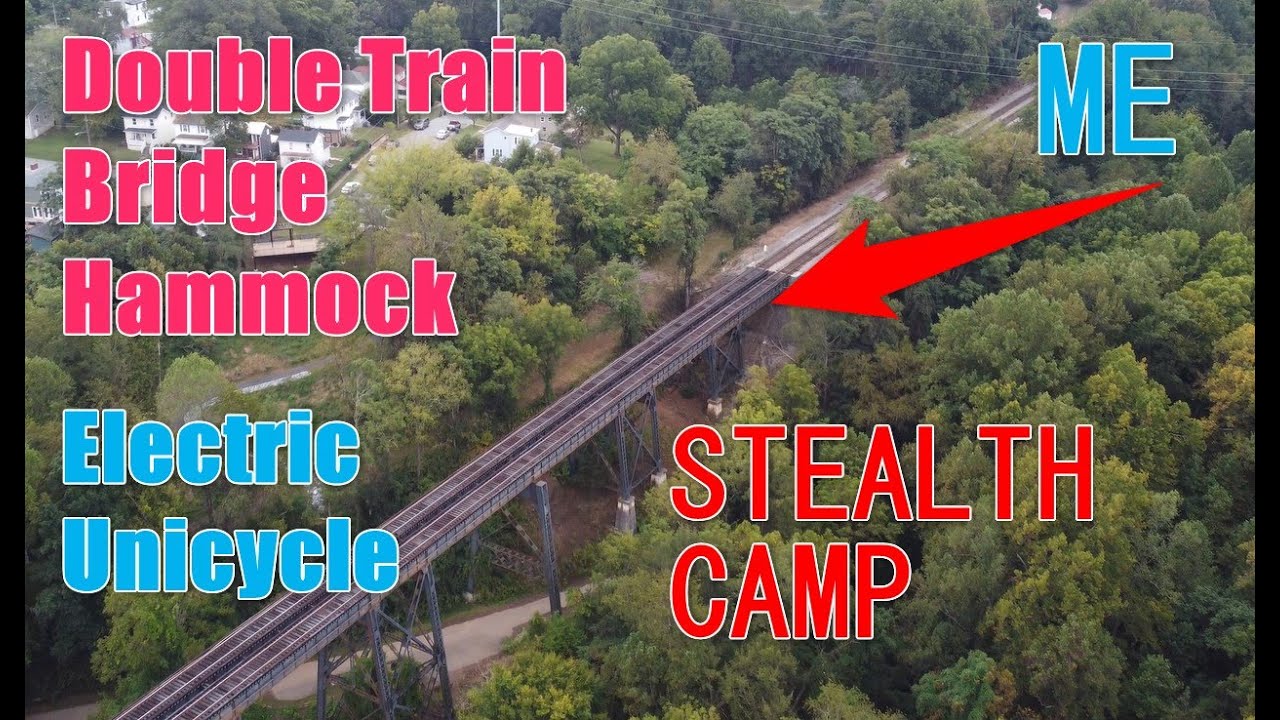 Stealth camp on two train bridges! #stealthcampingalliance