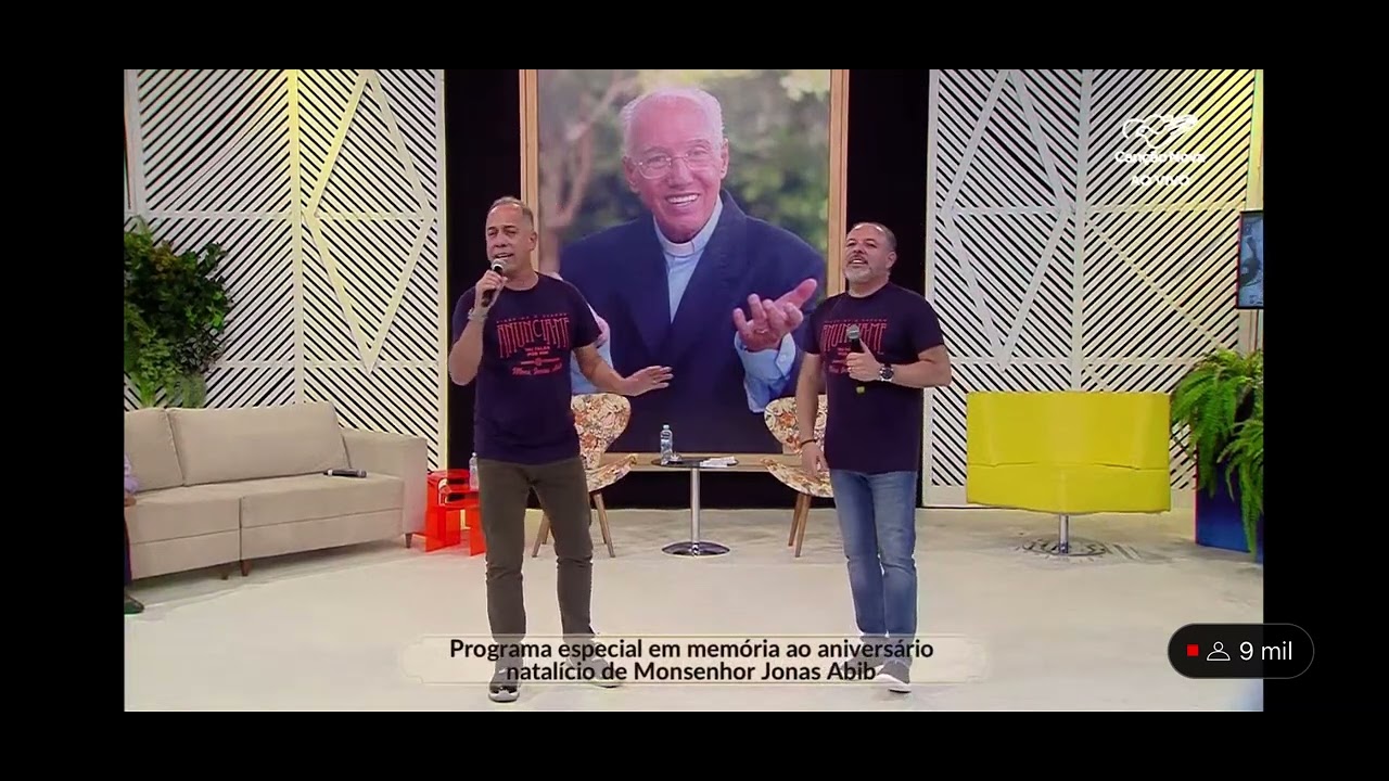 Dunga e Flavinho cantam na TV Canção Nova em homenagem a Monsenhor Jonas Abib