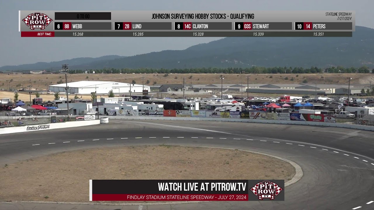PitRow.tv | Idaho 200 Hobby Stock Qualifying | Stateline Speedway | Post Falls, ID | July 27, 2024