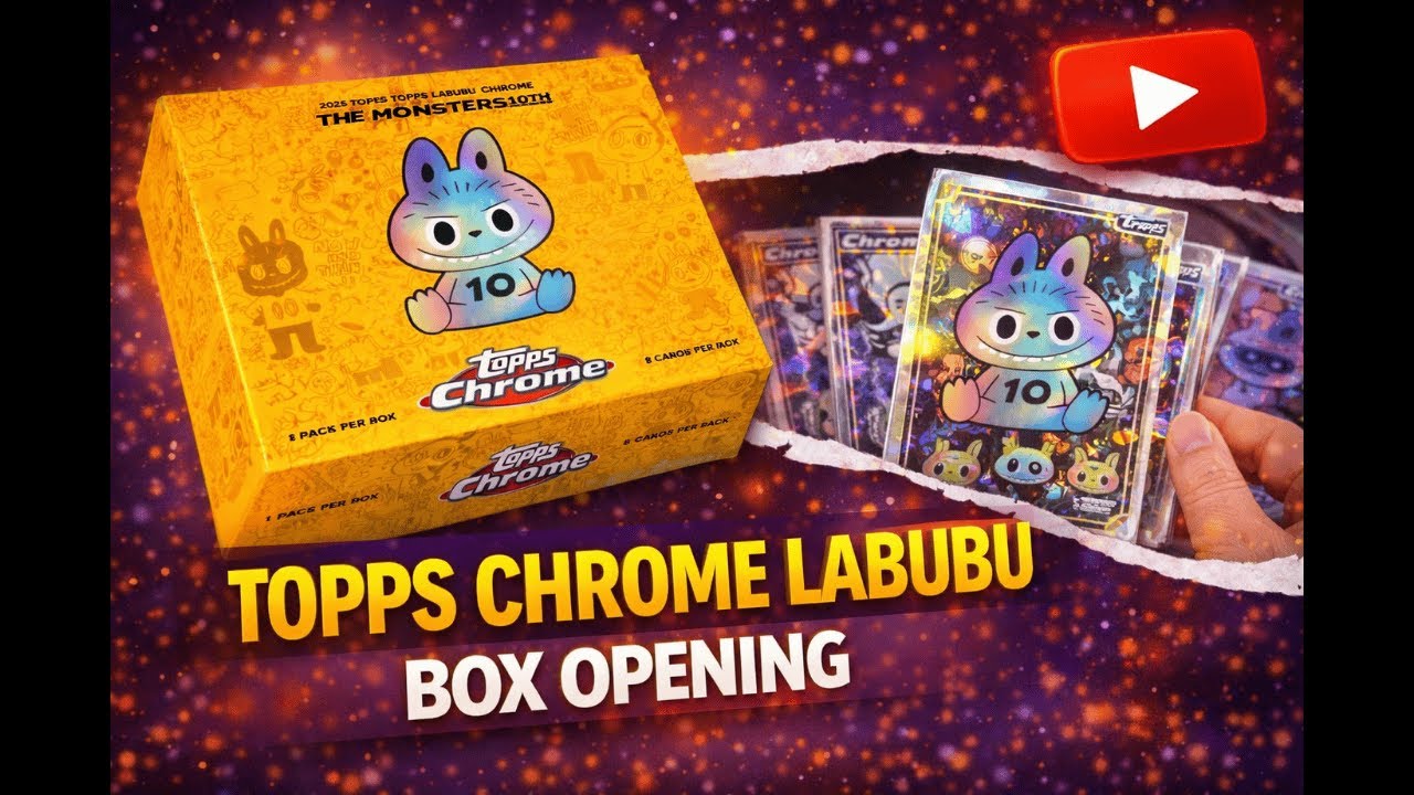 Unboxing a Topps Chrome Labubu Hobby Box