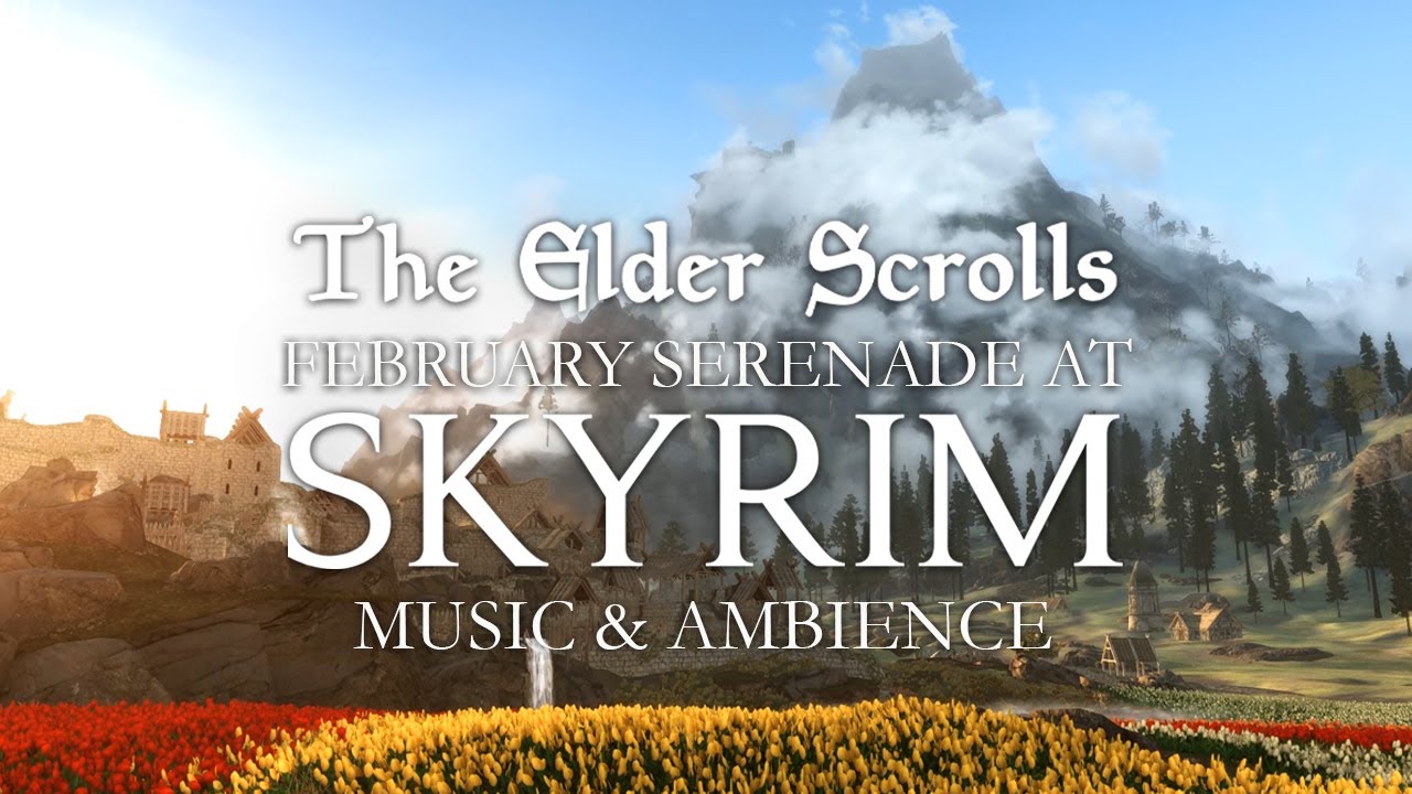 February Serenade At Skyrim | Festive & Spring Ambience | Music and Ambience