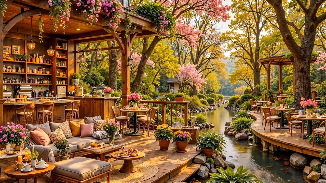 Relaxing Jazz Music - Lakeside Coffee Porch Ambience & Smooth Jazz Instrumental for a Good Day