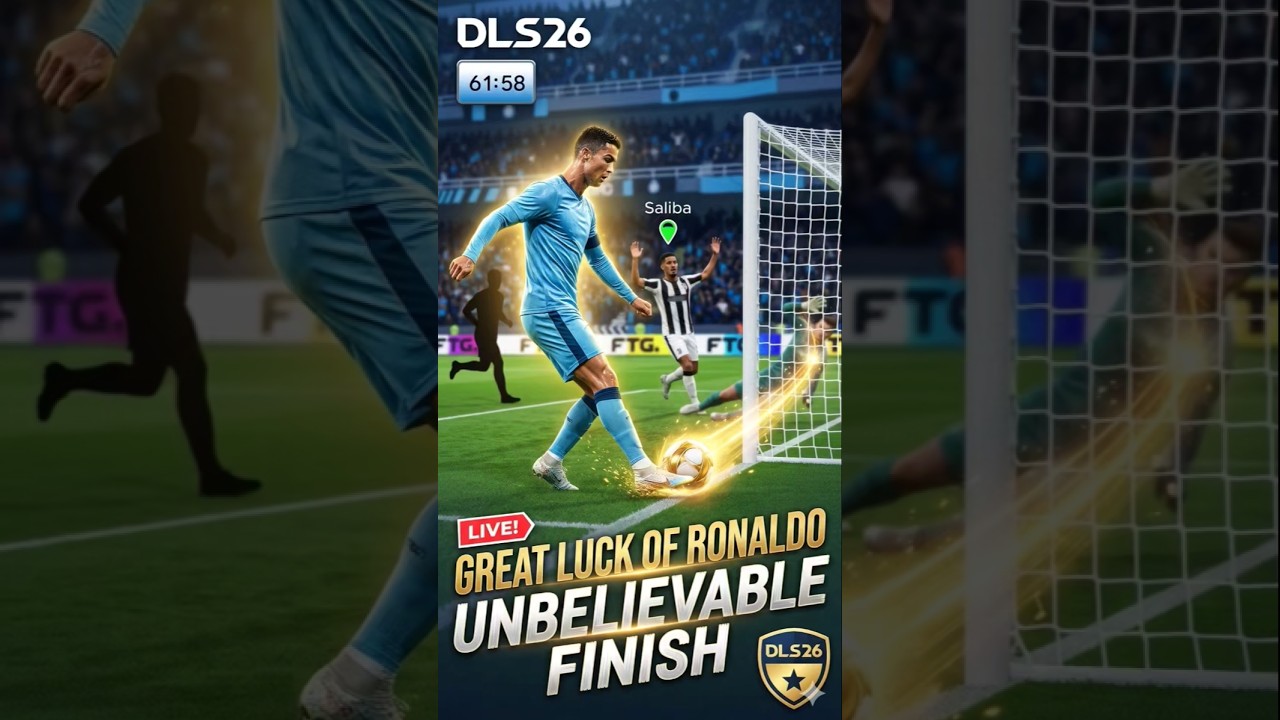 How Did That Go In?! Ronaldo Impossible Luck 😱 #dls26 #shorts #ronaldo #fifa