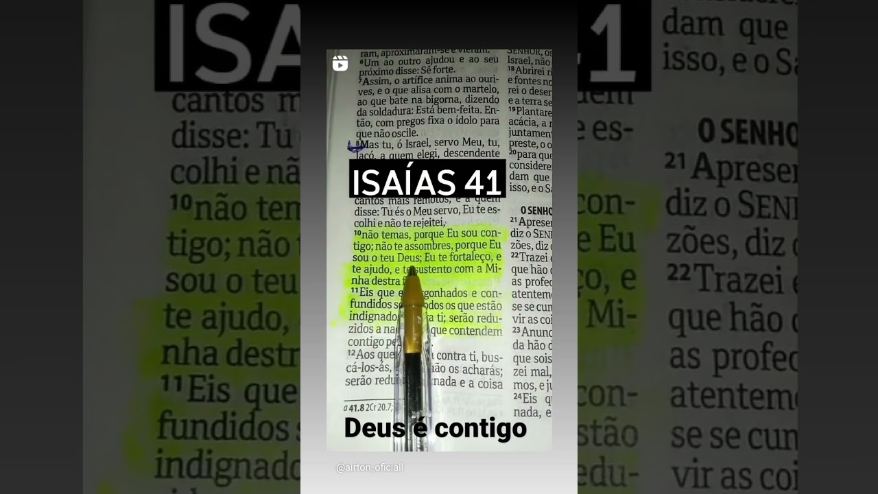 Deus &eacute; contigo, Isa&iacute;as 41-10. #gospel #palavradedeus #bomdia #bible #versiculododia #jesuscristo #f&eacute;