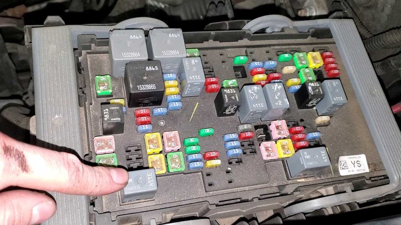 2007 GMC Yukon Denali Starter Relay, Fuel Pump Relay & Fuse